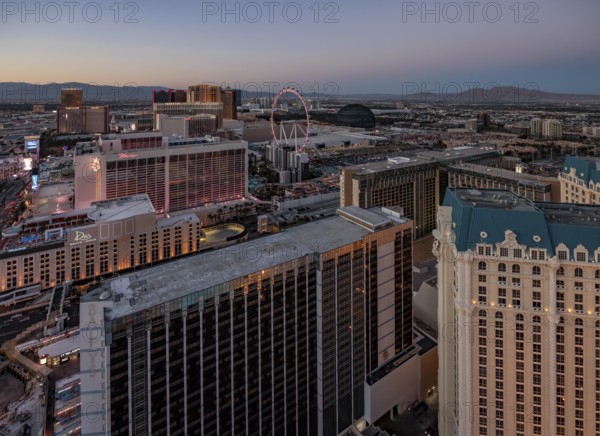 High Roller Observation Wheel and The Sphere in Las Vegas, Nevada