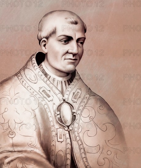 Pope Agatho, Saint Agathon or Agatone, bishop of Rome from 27 June 678 until his death in 681, digitally edited