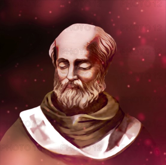 Pope Agatho, Saint Agathon or Agatone, bishop of Rome from 27 June 678 until his death in 681, digitally edited