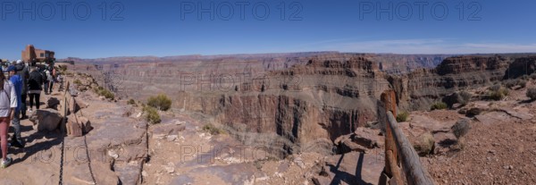 Rock formations at the Eagle Point overlook in Grand Canyon West near Peach Springs, Arizona