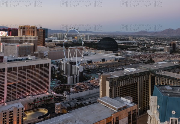 High Roller Observation Wheel and The Sphere in Las Vegas, Nevada