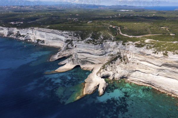 Cliffs near Bonifacio, circle cliffs, Corsica, France