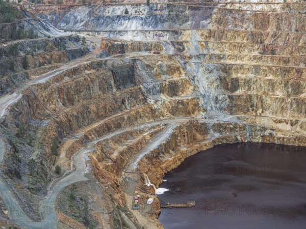Corta Atalaya open pit mine, copper mine, Rio Tinto, Minas de Rio Tinto, Andalusia, Spain