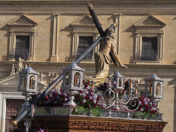 Semana santa procession, Plaza de Vazquez de Molin, holy week before easter, Ube da, Unesco heritage city, Andalusia, Spain