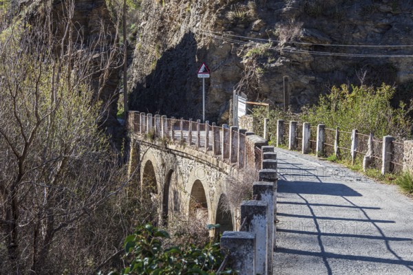 Tranvía de Sierra Nevada, former railroad track, leading to the trail Vereda de la Estrella, Sierra Nevada, Andalusia, Spain