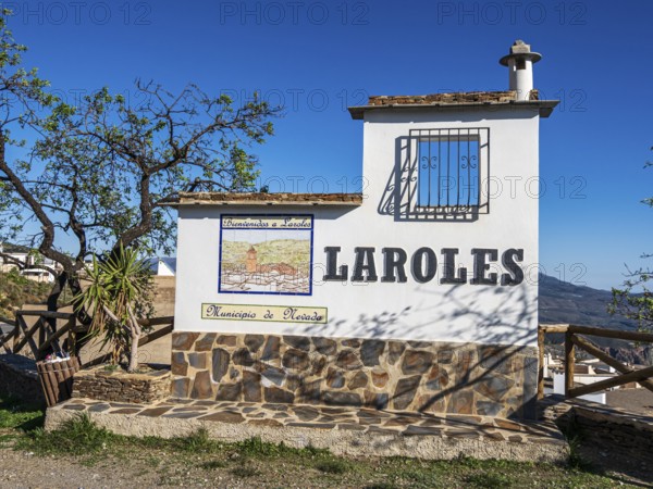 Village Laroles, one of the whitewashed villages on the slopes of the Sierra Nevada, Andalusia, Spain
