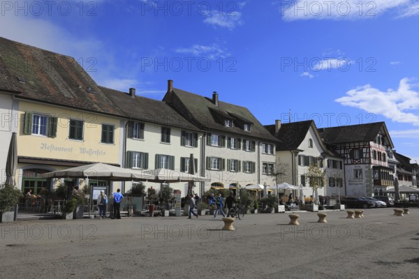 Rhine promenade, Stein am Rhein, Canton Schaffhausen, Switzerland