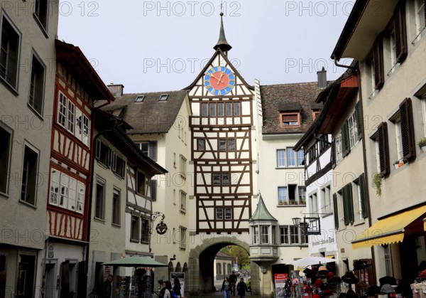 Lower gate, lower town gate, Stein am Rhein, Canton Schaffhausen, Switzerland