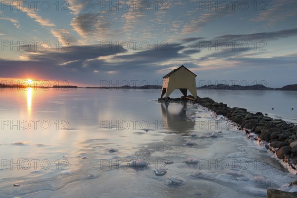 Frozen Hafrsfjord, Stavanger, Rogaland, Norway
