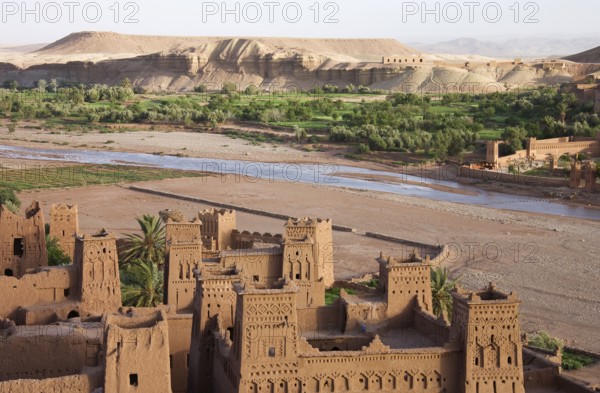Kasbahs at Aït Benhaddou south of the High Atlas mountains, UNESCO World Heritage Site, Southern Morocco