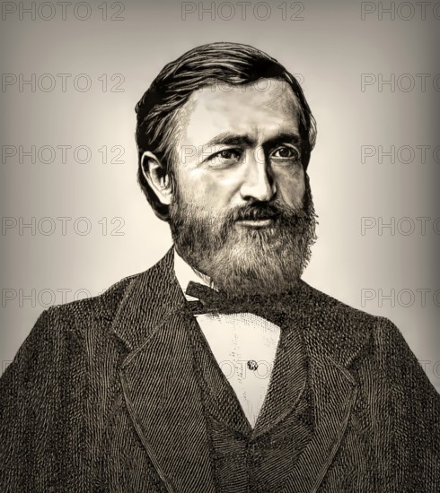 Johann Philipp Reis, 1834 – 1874, German scientist and inventor, digital edited