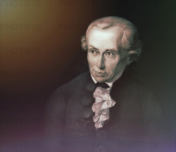 Immanuel Kant, 1724, 1804, German philosopher of the Enlightenment, digital edited according to Gottlieb Doebler