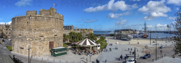 City wall panorama St. Malo France