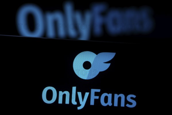OnlyFans logo is seen on a smartphone