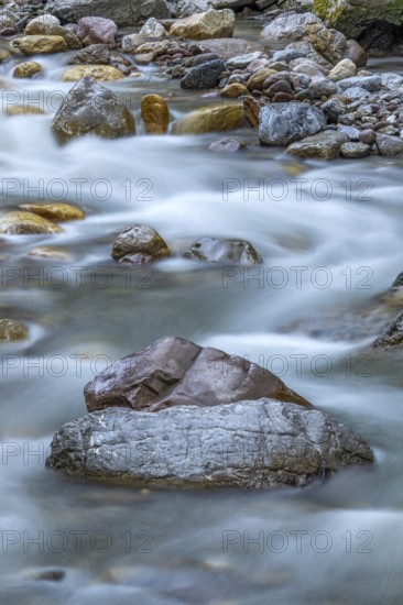 Stream bed in the Kundl Gorge in spring, Kundl Gorge, Kundl, Tyrol, Austria