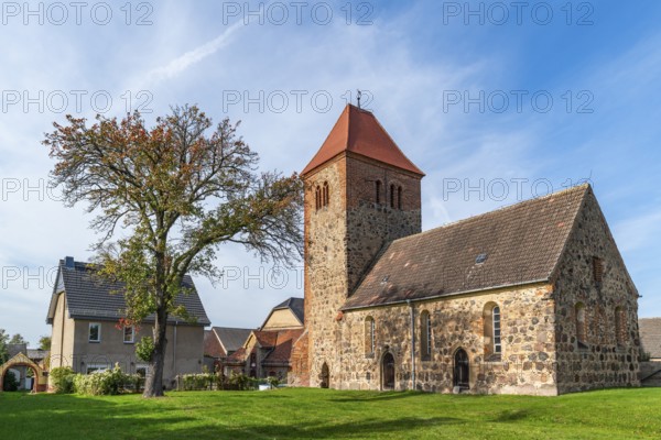 Fieldstone village church in Hohenseefeld, Niederer Fläming, Brandenburg, Germany