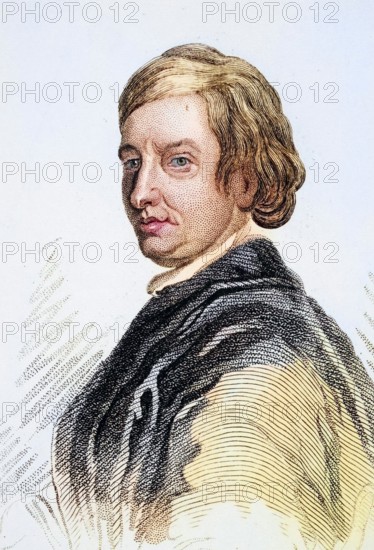 John Dryden, 1631-1700, English poet, dramatist and literary critic, Illustration from Old England's Worthies, published around 1880, Historical, digitally restored reproduction from a 19th century original, Record date not stated