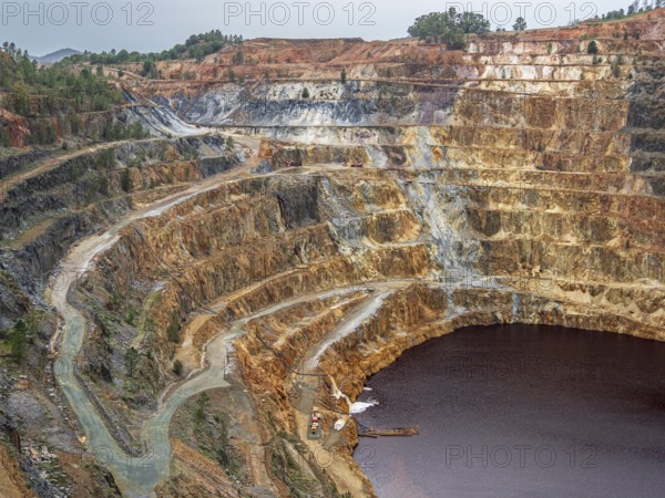Corta Atalaya open pit mine, copper mine, Rio Tinto, Minas de Rio Tinto, Andalusia, Spain