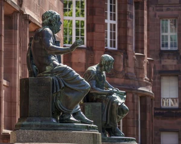Statues, Homer, Aristotle, Albert-Ludwigs-Universität Freiburg