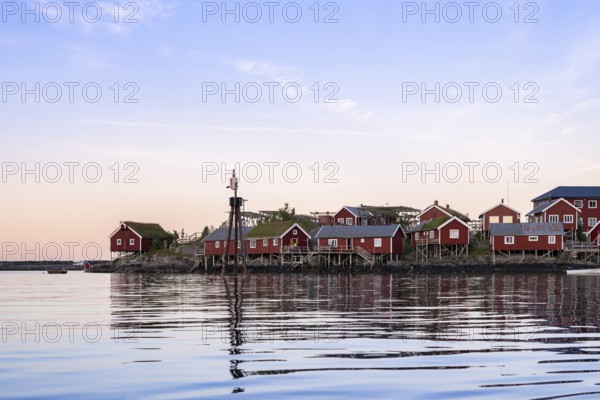 Rorbuer cabins in the fishing village of Reine, Reinefjord, Lofoten, Norway
