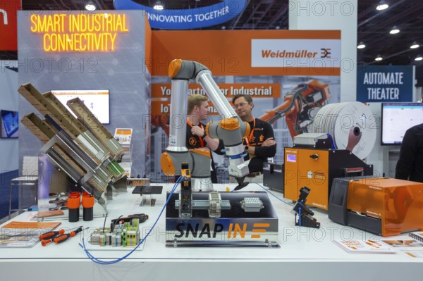 Detroit, Michigan - More than 800 exhibitors displayed at Automate, North America's largest robotic and automation event. Weidmuller displayed its Snap In system for making wire connections