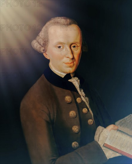 Immanuel Kant, 1724, 1804, German philosopher of the Enlightenment, digital edited according to Johann Gottlieb Becker