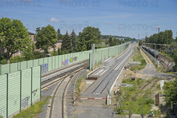 Tracks, rails, Deutsche Bahn, Berlin Südkreuz - Blankenfelde construction project, Dresdner Bahn, Lankwitz, Steglitz-Zehlendorf, Berlin, Germany
