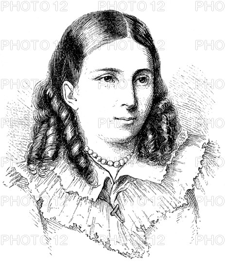 Bettina von Arnim, 1785-1859, German writer of the German Romanticism, Bettina von Arnim, 1785-1859, eine deutsche Schriftstellerin der deutschen Romantik