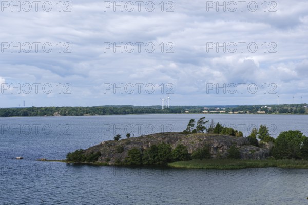 Coastal landscape in the Hallarumsviken nature reserve near Karlskrona, Blekinge län, Sweden