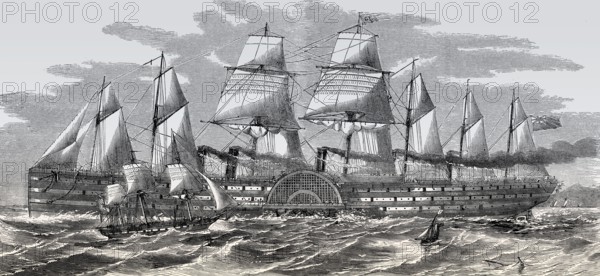 SS Great Eastern, an iron sailing steamship, 1857