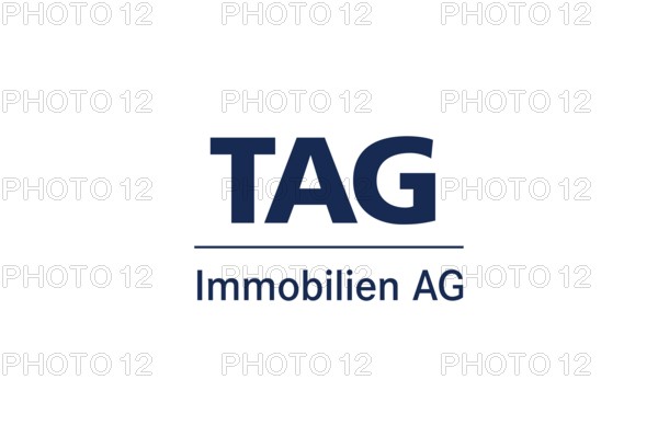 The logo of Tag Immobilien AG, property company, approx. 84, 000 flats under management, head office is Hamburg Studioaufnahme, Lower Saxony, Federal Republic of Germany