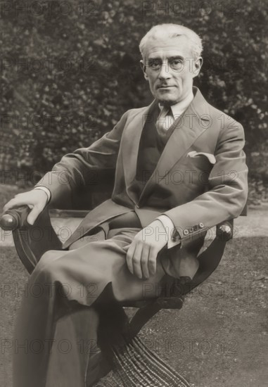 Joseph Maurice Ravel, 1875 – 1937, French composer, pianist and conductor, leading musician in Impressionism, 1932, digitally edited