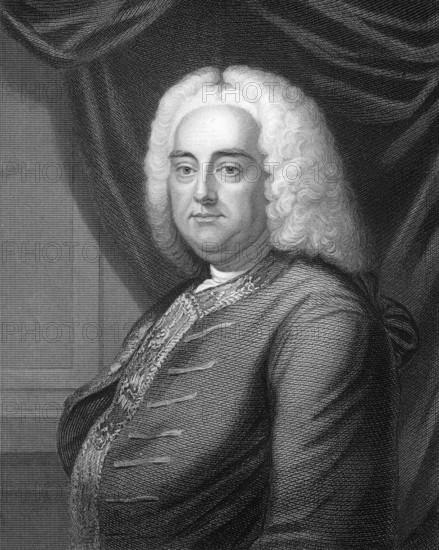 George Frederick Handel or George Frideric Handel, 1685 - 1759, a German-British composer of the Baroque, Georg Friedrich Händel oder George Frideric Handel, 1685 - 1759, ein deutsch-britischer Komponist des Barock