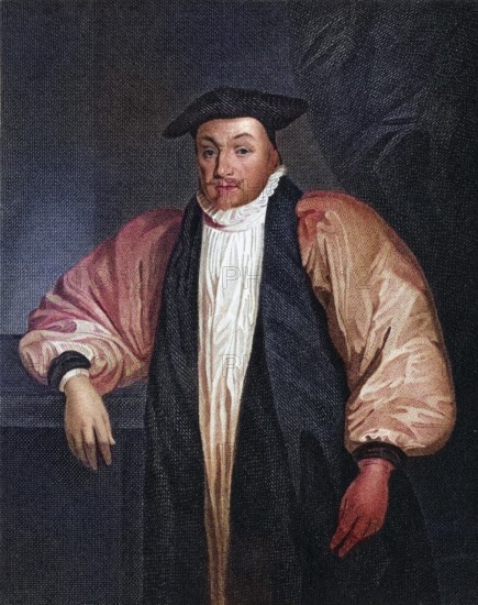 William Laud 1573-1645 Archbishop of Canterbury From the book Lodges British Portraits, London 1823, Historical, digitally restored reproduction from a 19th century original, Record date not stated