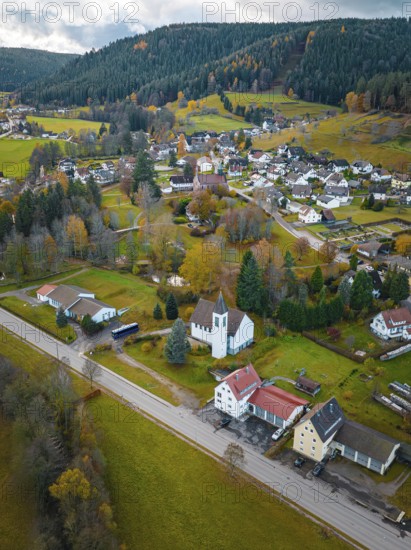 Small village in the Black Forest, Enzklösterle, Germany