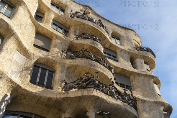Casa Milà, residential and commercial building designed by the architect Antoni Gaudí in Barcelona, Spain