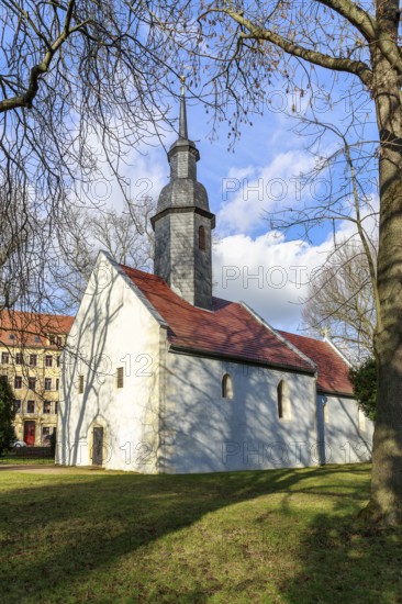 Nikolaikirche in Nikolaipark an der Triebisch, Meißen, Saxony, Germany