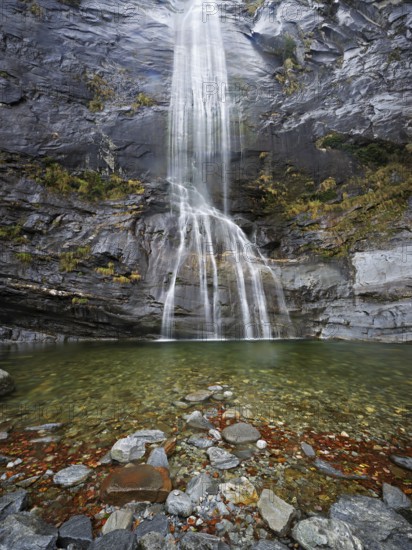 Cascata Grande waterfall, Bignasco, Maggia Valley, Canton Ticino, Switzerland