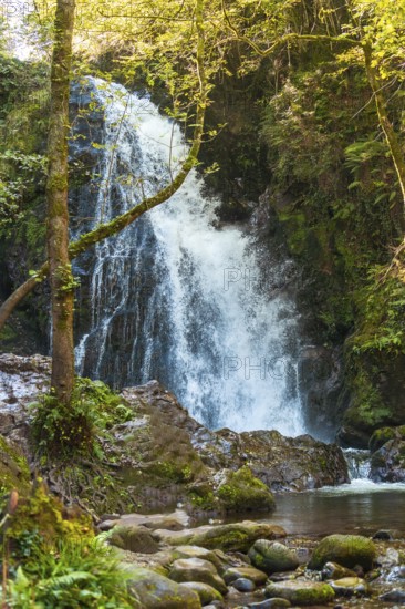 The impressive Xorroxin waterfall in northern Navarra, near the village of Errezil