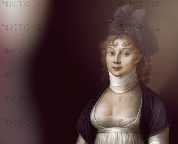 Louise of Mecklenburg-Strelitz, Luise Herzogin zu Mecklenburg - Strelitz, Luise Auguste Wilhelmine Amalie Herzogin zu Mecklenburg, Königin Luise, 1776 – 1810, Queen of Prussia, digitally edited after a painting by Nikolaus Lauer