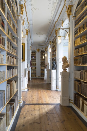 Central Rococo Hall of the Duchess Anna Amalia Library in Weimar, Thuringia, Germany