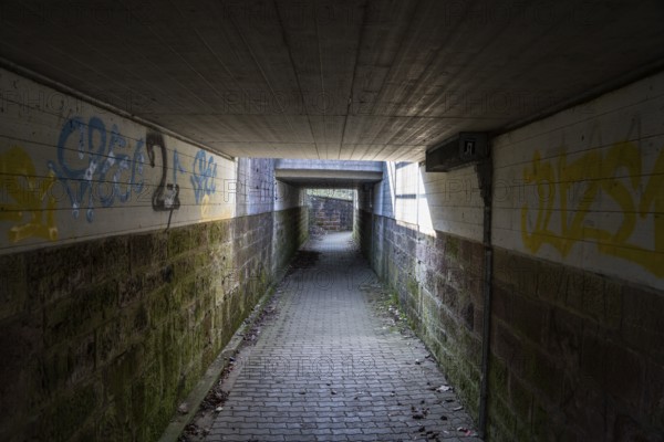 Pedestrian tunnel under the railway line, Hümme, Trendelburg, Hesse, Germany