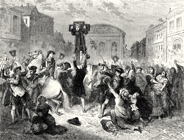 Humiliating Pillory of Daniel Defoe, London, 1703