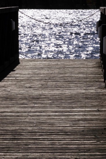 Jetty on Lake Werbellinsee, Brandenburg, Germany