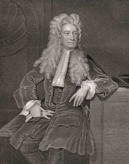 Sir Isaac Newton, 1642-1726, an English physicist and mathematician