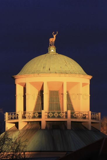 Kunstgebäude Stuttgart, Württembergischer Kunstverein, Winter Evening, Stuttgart, Baden-Württemberg, Germany