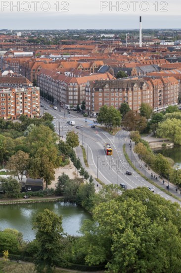View from Vor Frelsers Kirke to Torvegade and the Amagerbro Vest neighbourhood, Copenhagen, Denmark