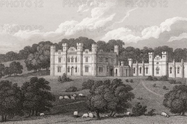 Former House of Lindertis, Airlie, Angus, 19th century, from Modern Athens by Th. H. Shepherd