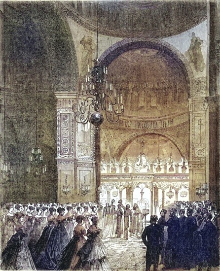 Wedding of Prince Achille Murat (1847-1895), to the Georgian Princess Salome Dadiani, 1869, France, Historic, digitally restored reproduction of a 19th century original