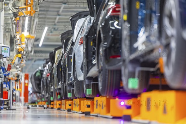 Electric car production in the assembly halls of VW in Zwickau, Zwickau, Saxony, Germany